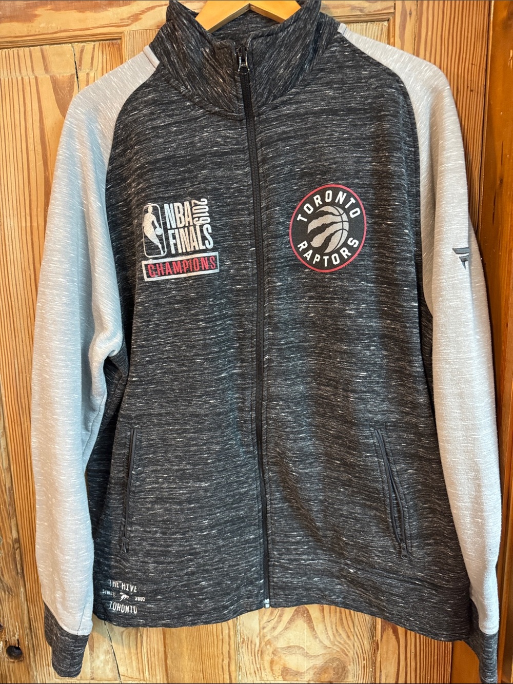 XL Toronto Raptors NBA Finals Champions Gray Full-Zip Jacket
